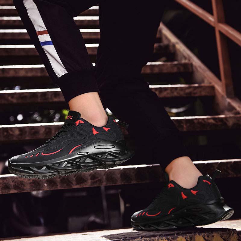 Men Wear-resistant Sneakers Full Palm Air Cushion Basketball Shoes Non-slip Breathable Running Shoes