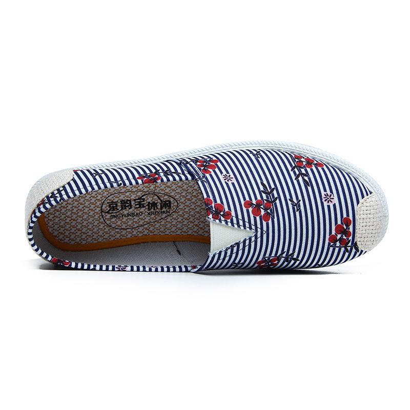 Soft-soled Shoes Breathable Canvas Shoes Women's Old Beijing Cloth Shoes, Spring and Autumn, A Pedal Lazy Flat Shoes