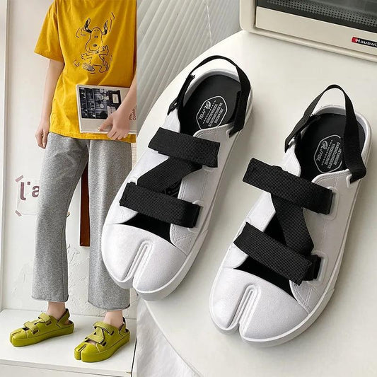 Women's Summer Sports Sandals Korean Style Thick-soled Student Couple Shoes Roman Beach Shoes Two-wear Slippers