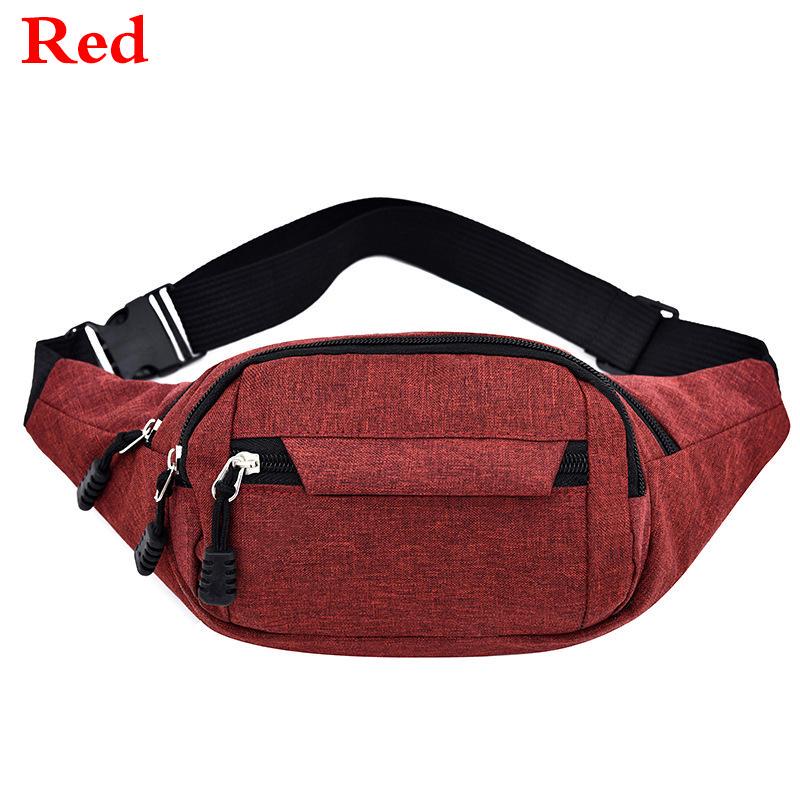 Unisex Cool Fanny Pack Canvas Shoulder Bag Chest Pouch Waist Pack Mobile Phone Belt Outdoor