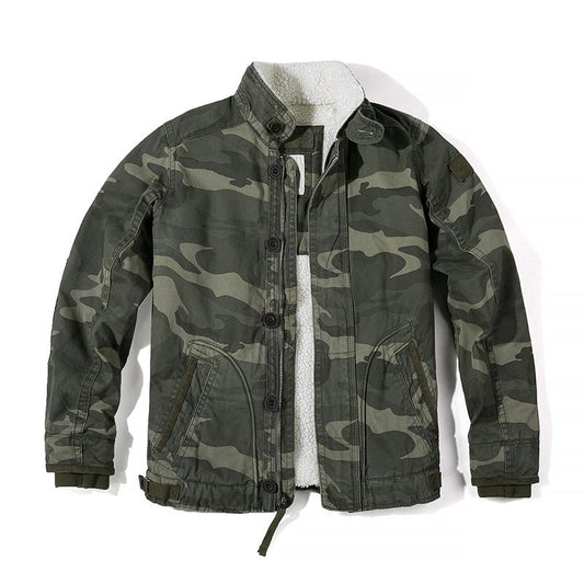 Camouflage Jacket Winter Military Tactical Mens Jackets and Coats Stand Collar Cotton Casual Outerwear Fashion Denim Jacket Parkas Coat Thick Warm