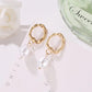 Fashion Earrings Simple Asian Gold Geometric Wave Pearl Earrings Earrings Fashion Wild Accessories