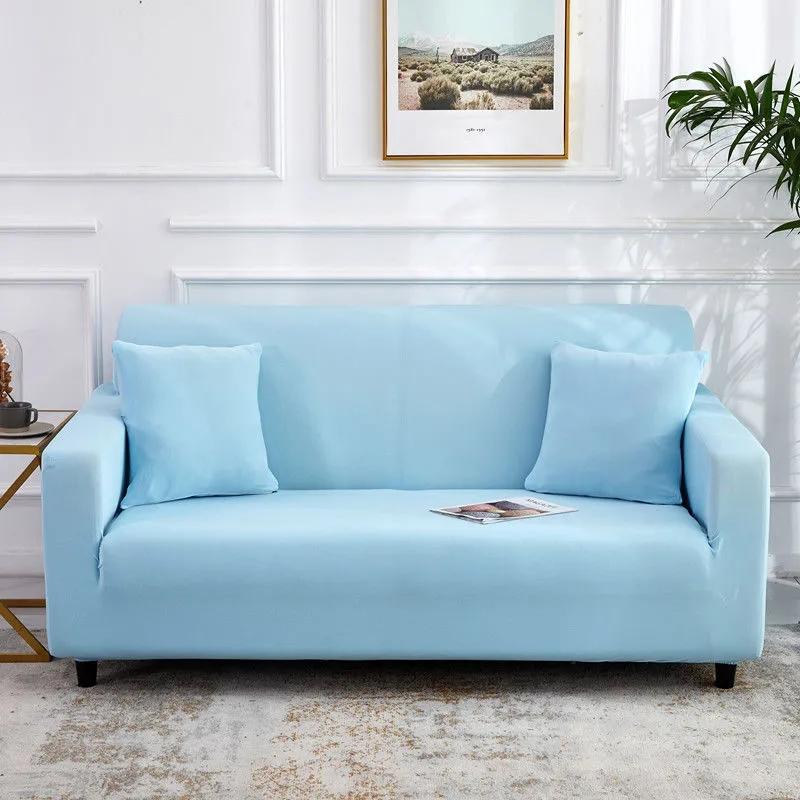 Plain Solid Sofa Covers Couch Slipcovers Elasticate Sofa Slip Cover Anti Slip Stretch Tight Sofa Cover for Living Room Funda  1/2/3/4 Seats