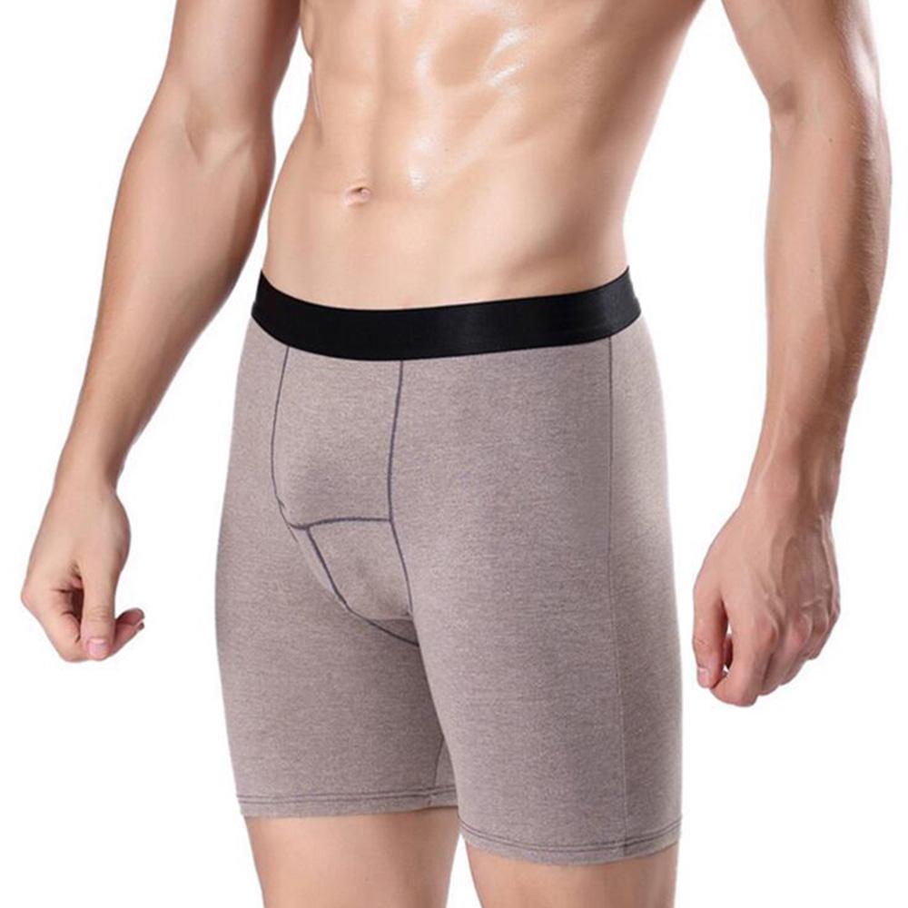 Fashion 4pcs Men's Long Underwear Boxer Body Sculpting Anti-Wear Sport Short Pants Underpants