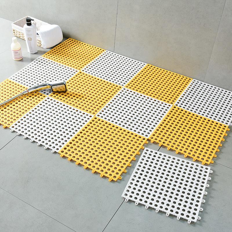 Bathroom Non-slip Mat Toilet Floor Mat Water-proof Shower Household Hollow Stitching Covered Bathroom Toilet Foot Mat