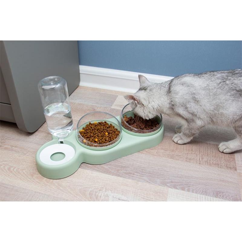 Automatic Cat Water Dispenser Bowl Water Storage Pet Dog Cat Food Bowl Food Container with Water Pet Water Feeder