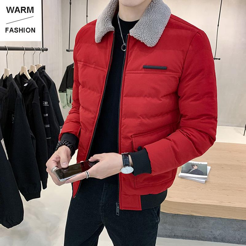 Men's Winter Jacket Plus Velvet Padded Cotton Jacket Warm and Comfortable Top