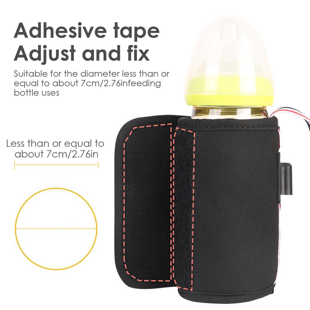 USB Milk Water Warmer Bag Baby Nursing Bottle Heater Baby Bottle Warmer USB LCD Display Travel Bottle Heater Milk Heating Keeper