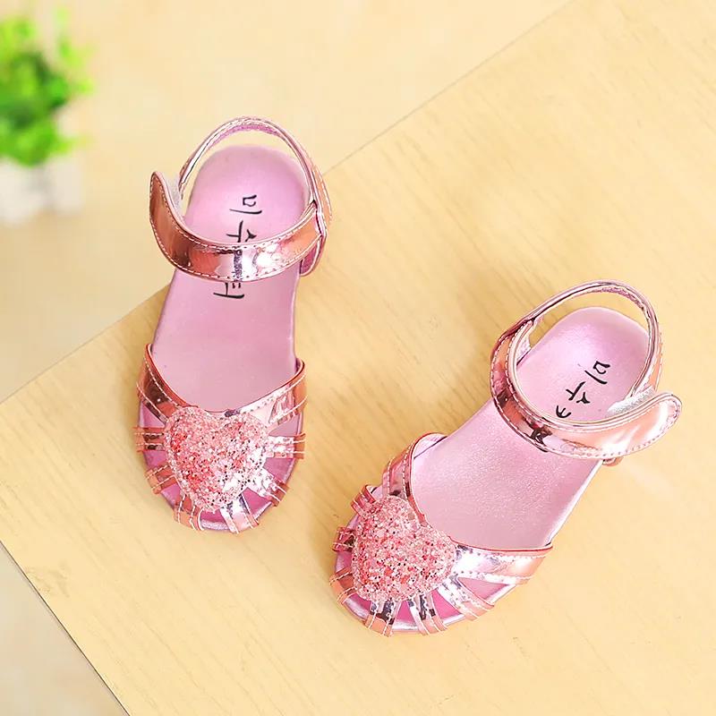 Sandals for Girls Children Fashion Kids Spring Summer Princess Party Shoes Casual Footwears Round Toe 2021