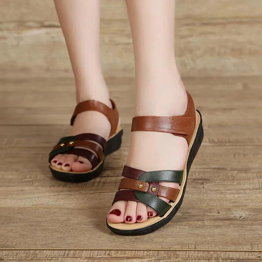 Summer Sandals Women's Flat Low Heel Non-slip Wear-resistant Sandals Outdoor