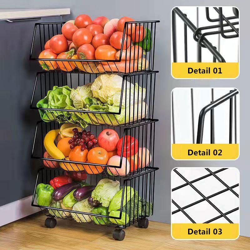 Kitchen Racks Multi-layer Potato Vegetable Racks Sundries Floor Storage Racks Fruit Storage Racks Snack Toy Storage Baskets Shelves Storage Holders