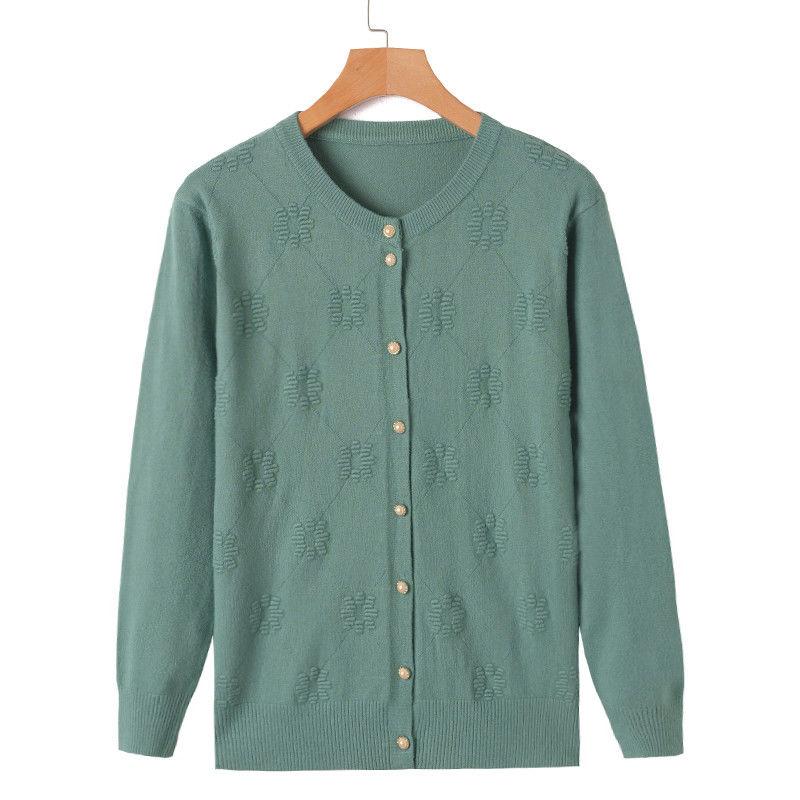 Spring Autumn Women's Clothing Loose and Thick Outer Jacket Outer Wear Sweater Cardigan Women's Knit Sweater Sweater Cardigan Jacket Loose Thin Top