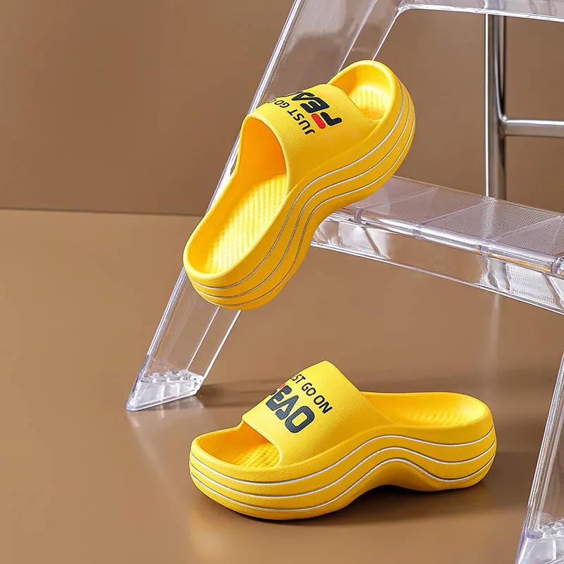 Step on Shit Feeling Thickened Bottom Sandals and Slippers Women Wear Household Deodorant Non-slip Bathroom Mute Indoor Soft Bottom Slippers