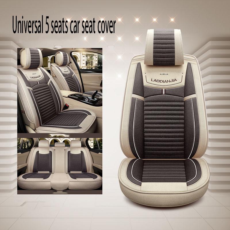 Car seat cover Waterproof Car Seat Cover Universal 5 set Auto Seat Cushion Leather 5 seats Universal