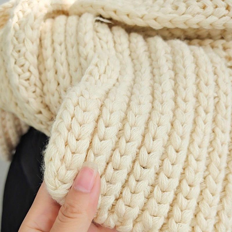 Scarves Women Knit Scarf Women Winter Warm Wraps Elegant Fashion Lady Knitted Shawls 2021 New Female Shawls