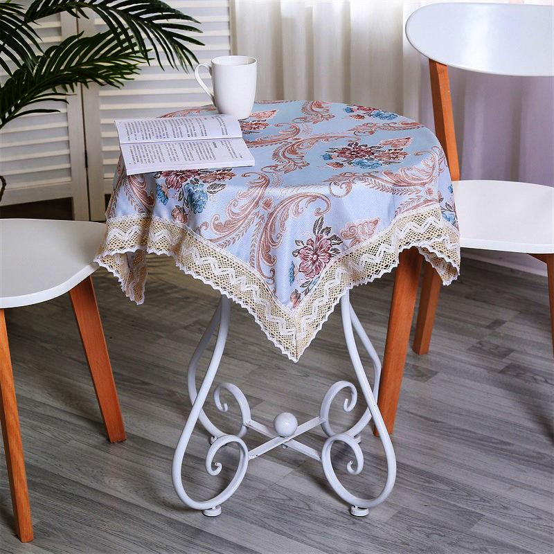 Coffee Table Tablecloth Tablecloth Pastoral Small Round Table Square Rectangular Floral Multi-purpose Cover Cloth Thick Towel