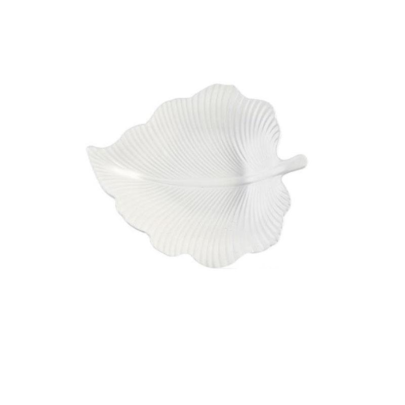 Nordic Creative Leaf-shaped Tableware Household Ceramic Breakfast Plate Fruit Salad Plate Soup Plate Deep Plate