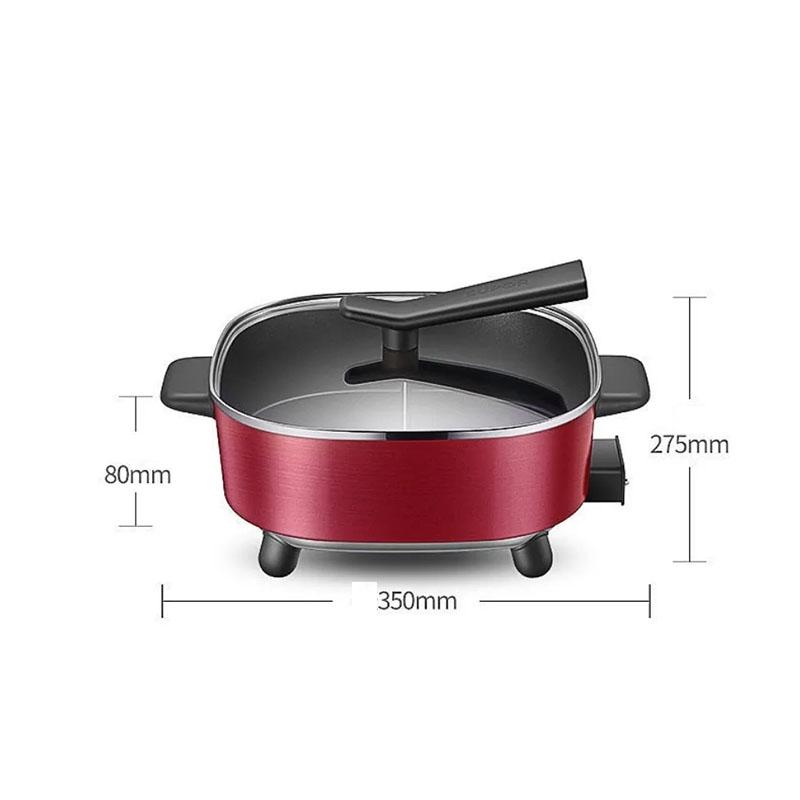 Multifunctional Electric Cooker Household Electric Pot Large-capacity Mandarin Duck Pot Electric Wok Skewers 5L Cookware