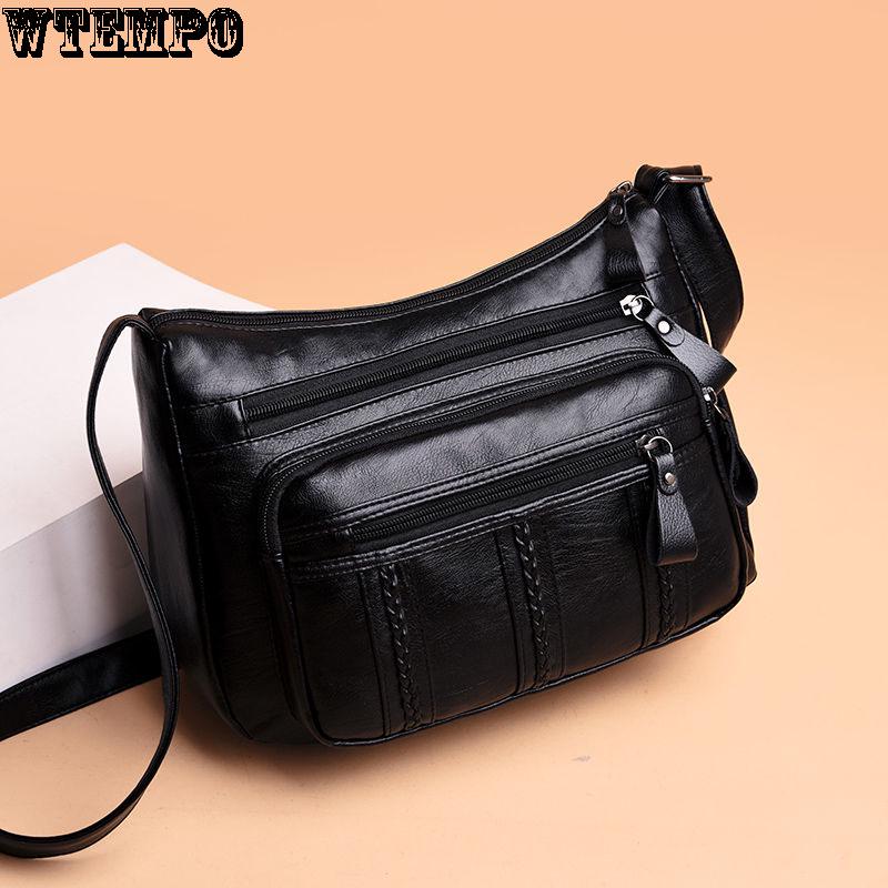 Large-capacity Bag Ladies Bag Fashion Wild Shoulder Slung Female Bag Soft Leather Bag