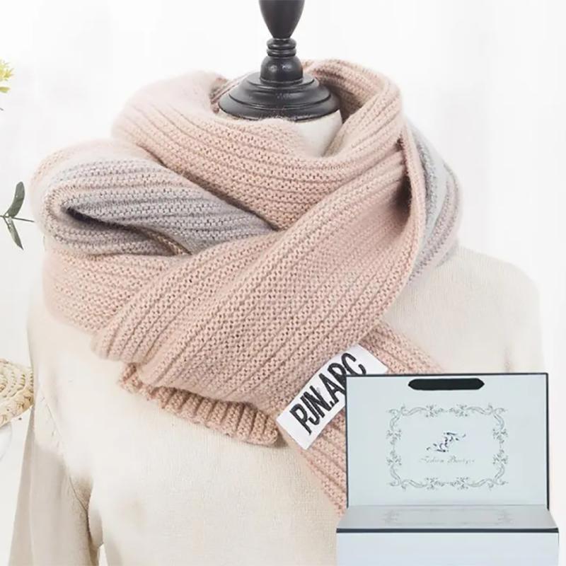 Winter Scarf Korean Woolen Knit Wild Thickening Tide Winter Female Cute Fashion Scarfs