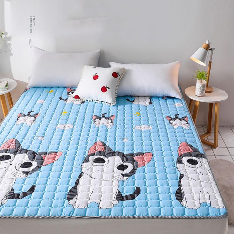 Four Seasons Thin Skin-friendly N Mattress Non-slip Washable Bed Protection Pad Cartoon Cute Bedding