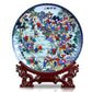 31cm Traditional Pastel Porcelain Plate Chinese Ornaments Creative Crafts Antique Relics Decoration