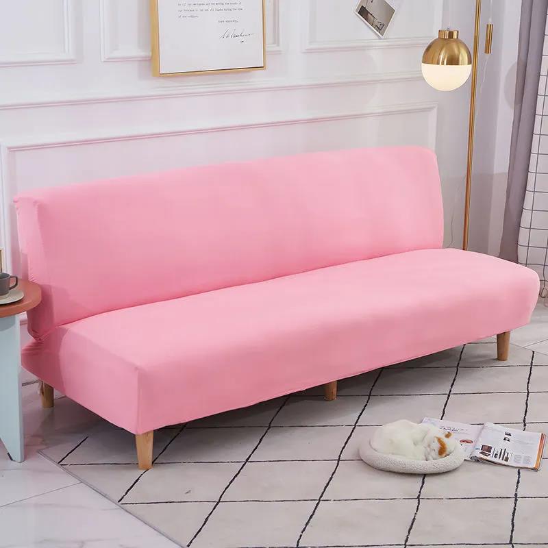 Armless Sofa Bed Covers Elastic Stretch Futon Slipcover Loveseat Couch Protector Home Decor