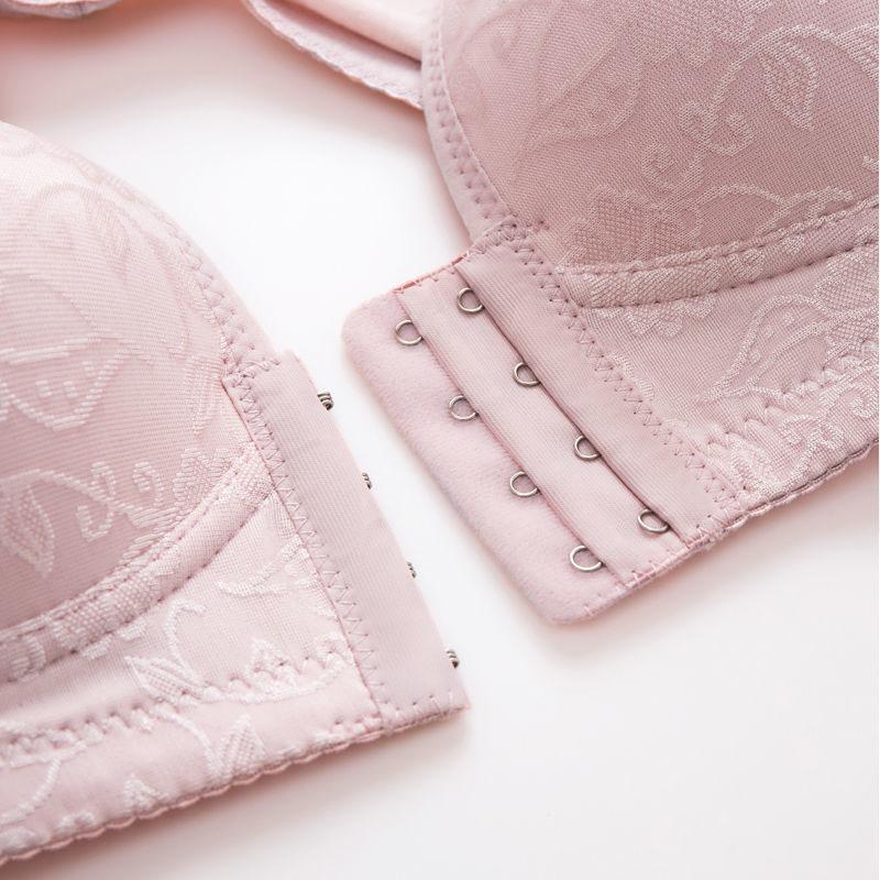 Large Size Thin No Steel Ring Front Buckle Bra Gathers Anti-sagging Simple and Natural Women's Breathable and Comfortable Underwear