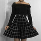 Women's Goth Skirt, Gothic Skirt, Grunge Skirt, High Waist Black Skirt, Harajuku Skirt, Punk Skirt, A Line Plaid Pleated Skirt, Grunge Skirt