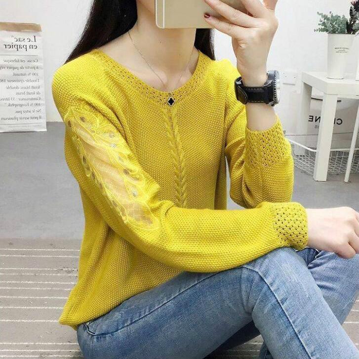 Autumn Thin Women and Pullovers Sweatershirt  Long Sleeve Knitted Sweater