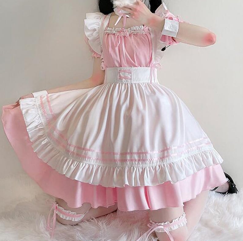 Sexy Cosplay Maid Costume Anime Women French Maid Outfit Dress Schoolgirl Lolitafashion Dress Uniform Sexy Plus Size Cosplay Princess Gowns