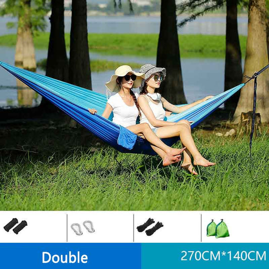 Outdoor Hammock Double 210T Nylon Parachute Cloth Anti-mosquito Children's Swing Hammock