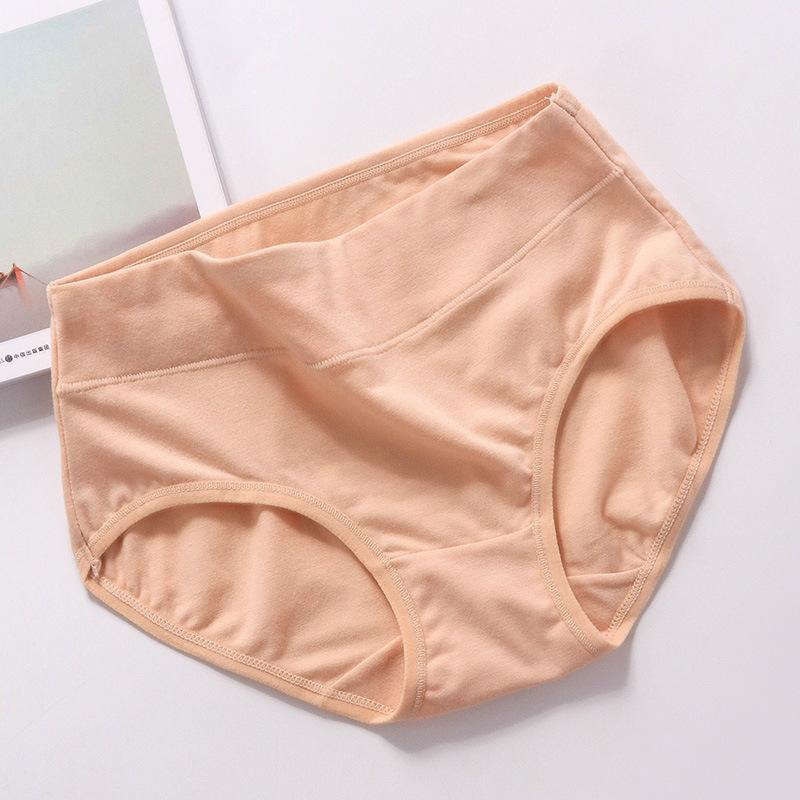 4Pcs/Set Women's Solid Color Seamless Underpants Female Breathable Skin-friendly Panties High-waist Comfortable Cotton Crotch Briefs