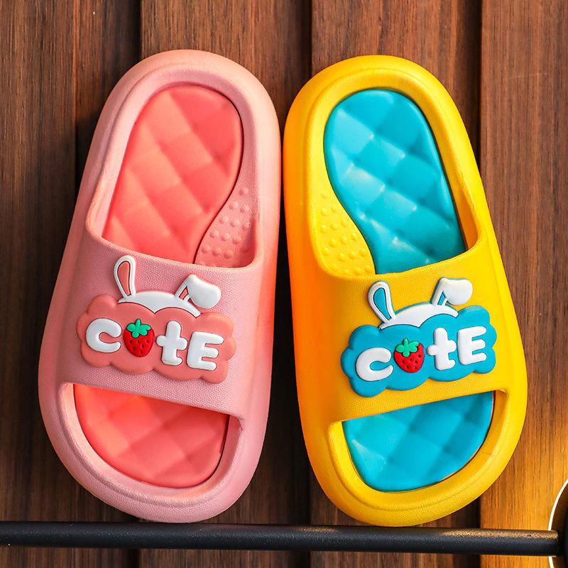 Children's Slippers Summer Girls Princess Shoes Cartoon Slippers Soft Soles Indoor Baby Bathroom Bath Sandals  Slippers