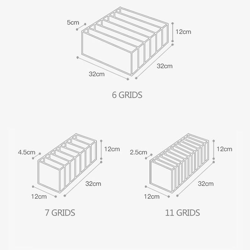 24 Grids Underwear Storage Box Closet Storage Box Drawer Storage Bra Socks Panties Storage Box Dormitory Underwear Classification Box