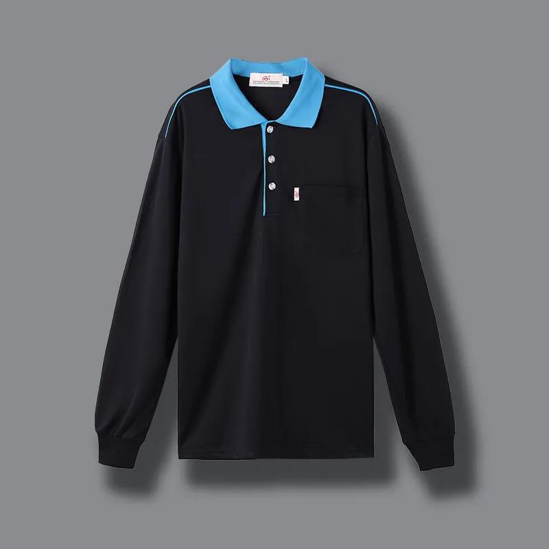 Fall Long-sleeved Lapel POLO Shirt British Retro Handsome All-match Casual Top Suitable for Young Men