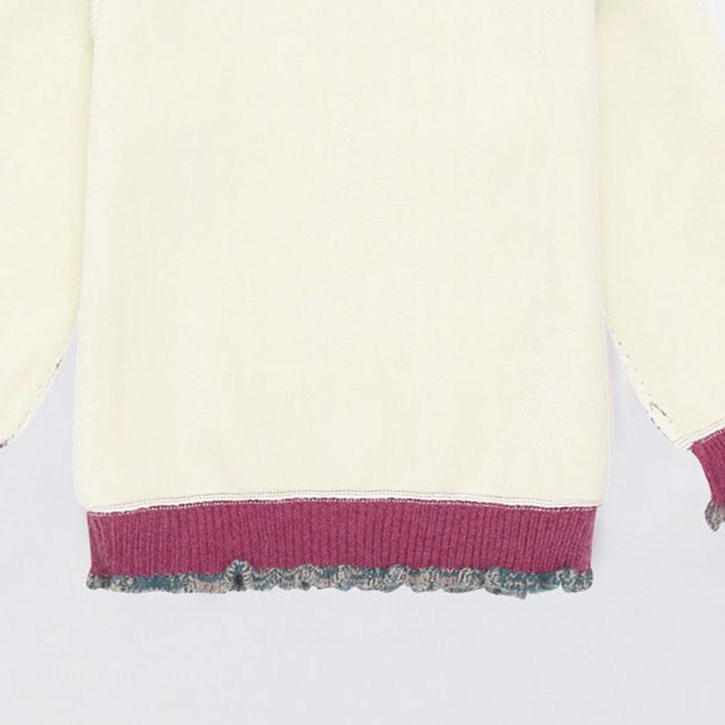 Girls' Sweaters for Fall Winter 2021 Children Plus Velvet Tops Knitted All-match Baby Girl Warm Bottoming Pullover