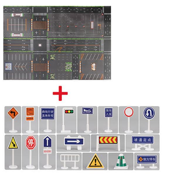 Children's Urban Traffic Scene Map Highway Road Parking Map Play House Game Baby Crawling Mat