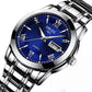 Men Quartz Watches Stainless Steel Band Business Watch Luminous Casual Wristwatch