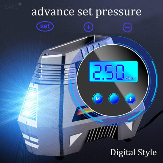 22-cylinder Car Air Pump Multi-function Digital Display Air Pump Portable Tire Pressure Monitor Cigarette Lighter Head