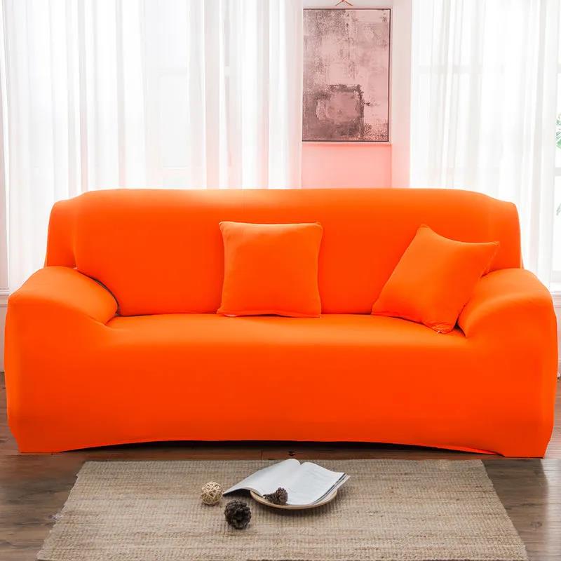 1-4 Seats Solid Color Elastic Sofa Cover Universal Furniture Home Decor Sofa Slipcover