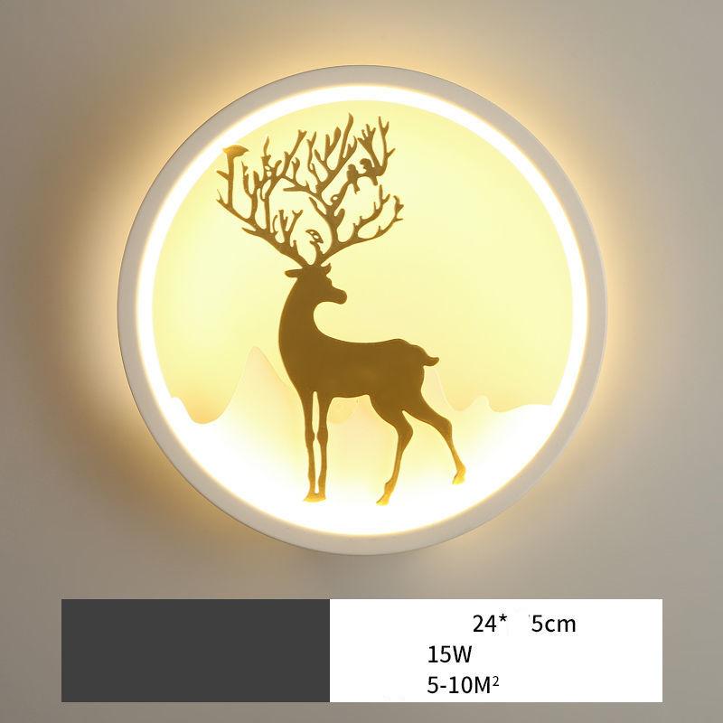 Wall Lamp Modern Minimalist Style Aisle Balcony Bedroom Bedside Wall Lamp Warm Living Room Background Wall Lamp Antler Pattern