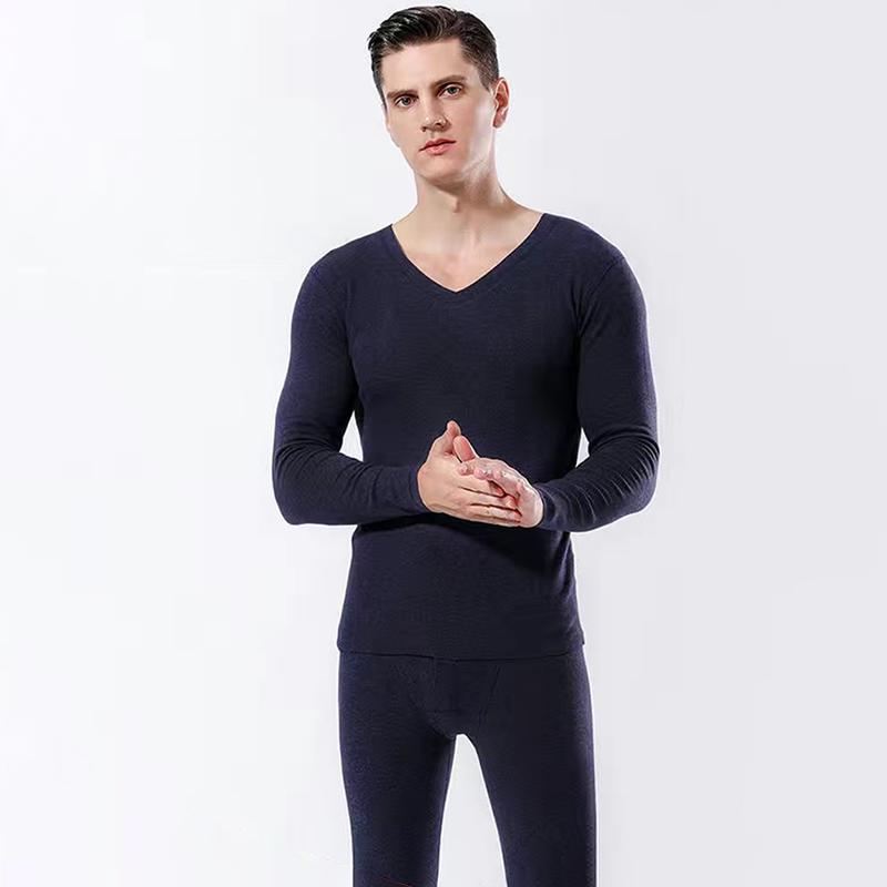 Men Winter Thermal Underwear Tight Suit Thicken Windproof Comfortable Soft Lining Long Sleeve High Elasticity Tracksuit Wearable Versatile Pajamas