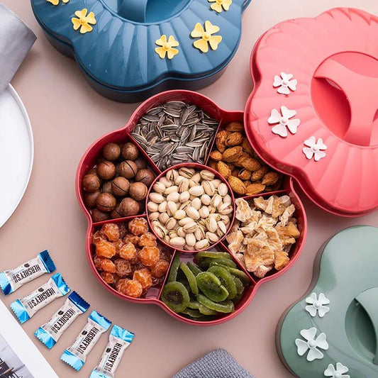 Home Creative Fruit Tray Living Room Tea Table Snacks Multilayer Plastic Fruit Tray Storage Box with Lid Sugar Melon Seeds Dried Fruit Box