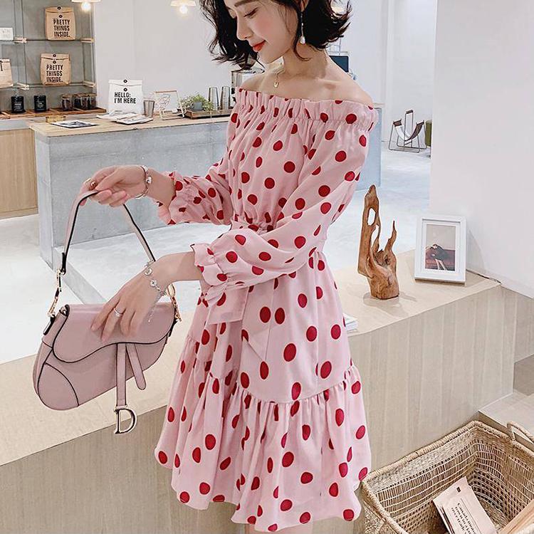 Women Dress Summer Sexy Off Shoulder Polka Dot Dress Woment Dress Short Party Beach Dresses