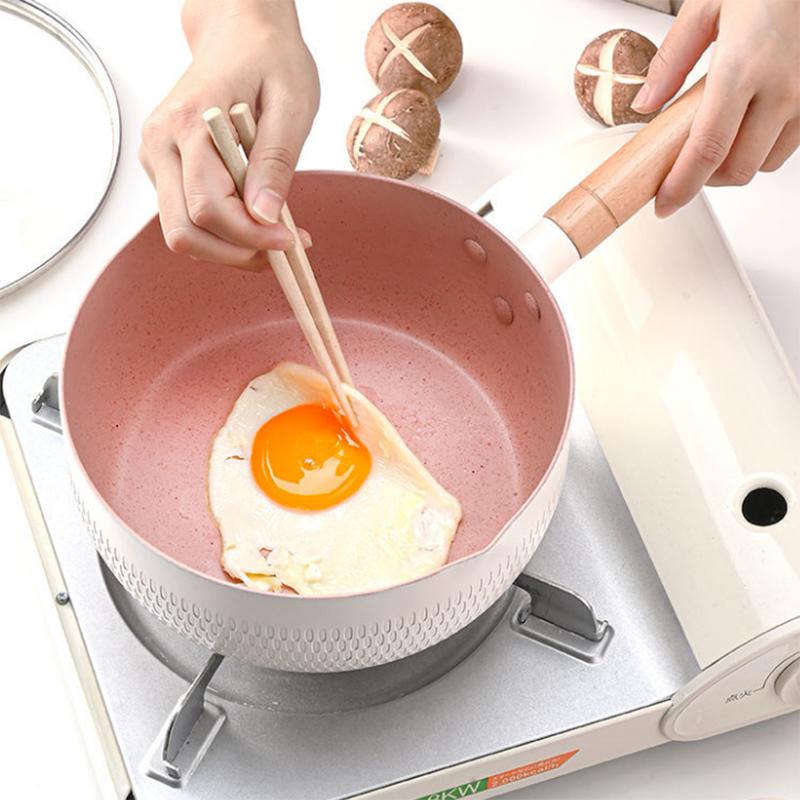 Japanese-style Snow Pan, Small Milk Pot, Non-stick Pot, Noodles, Instant Noodle Pot, Small Boiling Pot, Small Soup Pot, Household Gas Stove