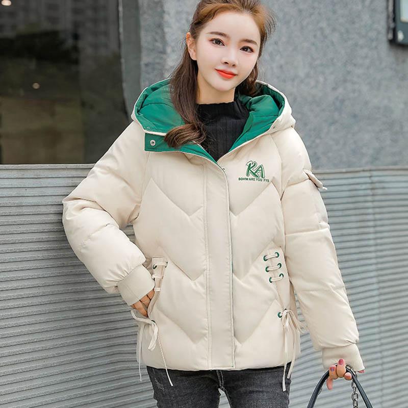 Winter Padded Jacket Women's Western Style Printing Thick Loose Large Size All-match Down Cotton Jacket