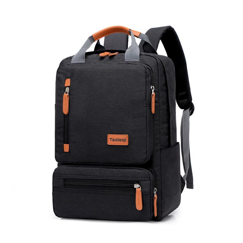 Men'S Casual Backpack Fashion Oxford Cloth Business ComPUter Bag Outdoor Large-Capacity Travel Bag