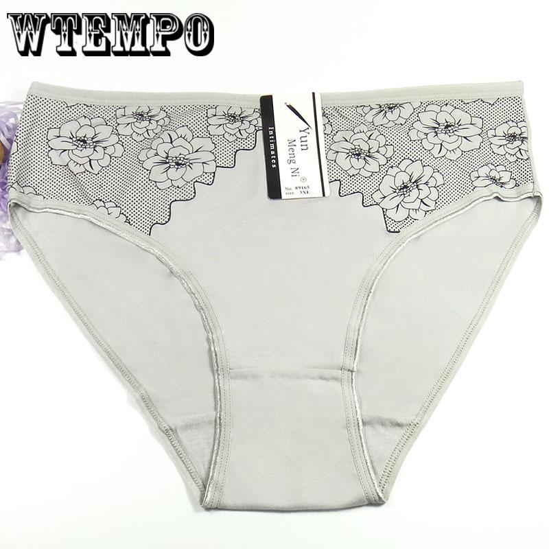 6 Pcs/Lot Plus Size Women Underwear Panties Seamless Sexy Briefs Panties for fat women cotton