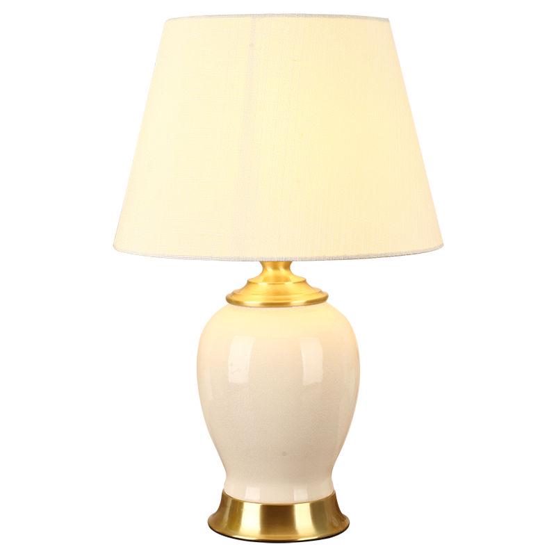 Copper table lamp bedside lamp ceramic lamp high-end luxury table lamps for living room decorated